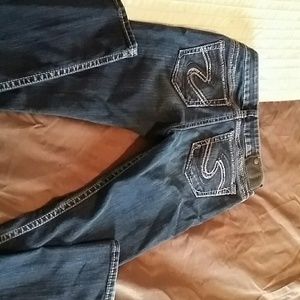 Dark denim silver jeans