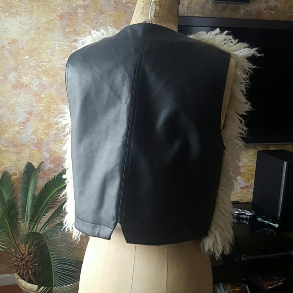 Free People Faux Shearling Vegan Leather Vest - Picture 3 of 5