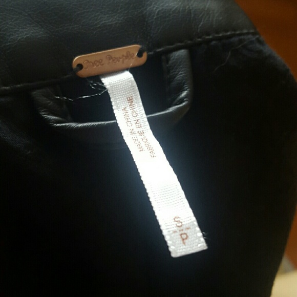 Free People Faux Shearling Vegan Leather Vest - Picture 4 of 5