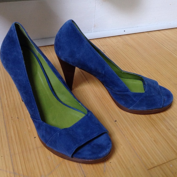 Boden Suede Peeptoe Heels 41