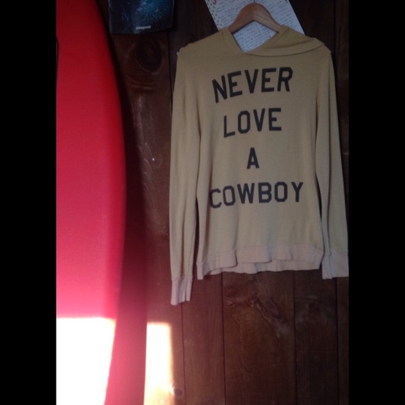 wildfox "never love a cowboy" sweater