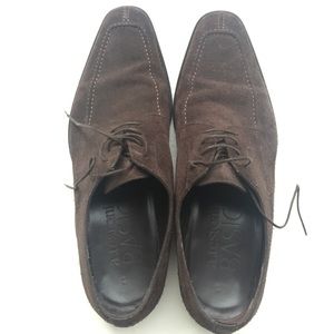 A. Testoni Chocolate Brown Suede Derby shoes