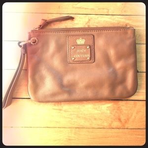 Juicy Couture brown leather clutch