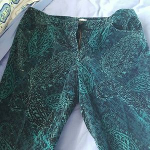Paisley print jean pants