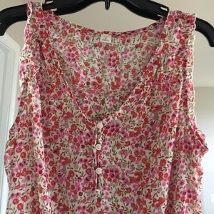 Old Navy Floral Sleeveless Blouse sz- small