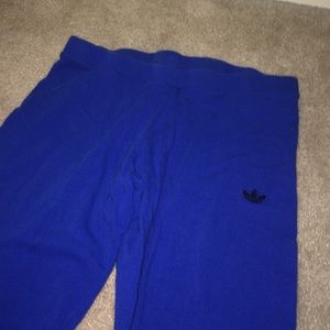 Electric blue adidas leggings