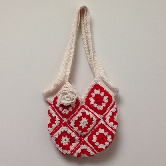 Handmade Crochet Shoulder Bag - Picture 1 of 4