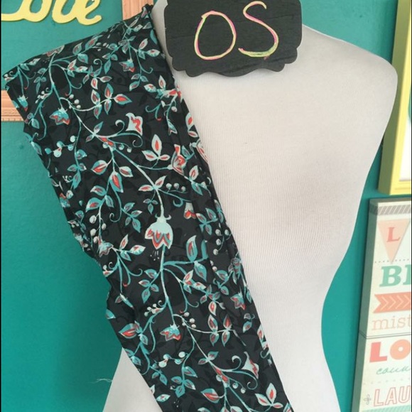 New LuLaRoe One Size OS Floral Vine Leggings