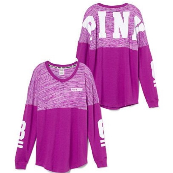 PINK Victoria's Secret Tops - PINK piece varsity crew neck