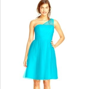 David's Bridal Bridesmaid Dress in Malibu Blue