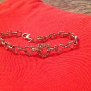 Heart bracelet sterling silver