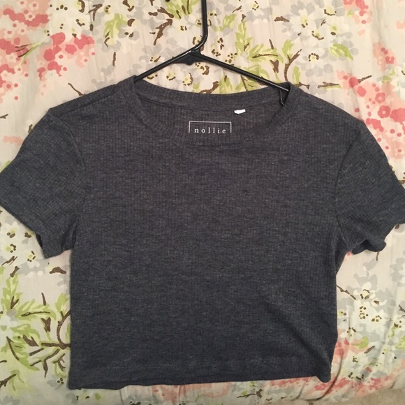 Gray Crop Top