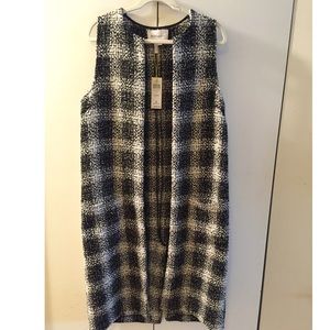 BCBGeneration Plaid Long Vest