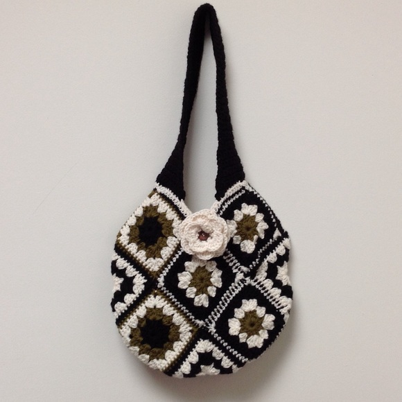 Handmade Crochet Shoulder Bag - Picture 1 of 4