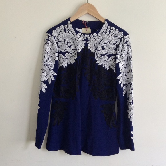 NWT Stella McCartney Embroidered peplum Top sz 40