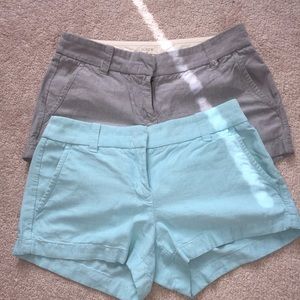 J Crew factory 3" blue & gray Chino shorts