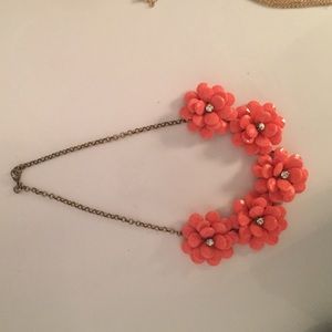 J. Crew Crystal Floral Burst Necklace