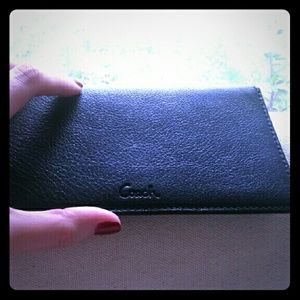Black Coach Checkbook Holder
