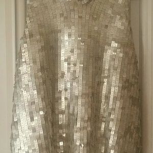 White House Black Market Light Gold/Silver Top