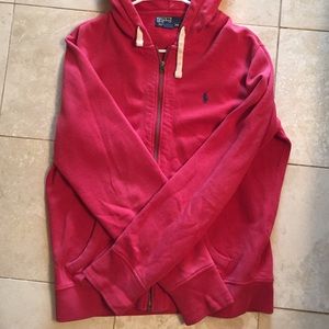 Red Polo RL zip up