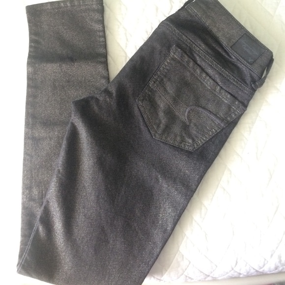 PRICE REDUCED American Eagle coated Jeggings