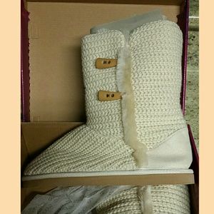 Cream Boots
