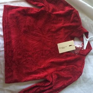 Mock Neck Velvet embroidered open back crop top