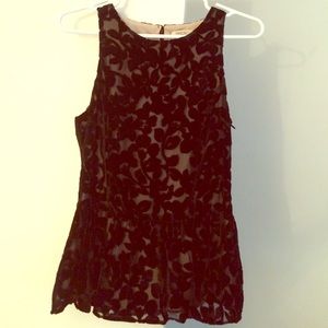 Arden B velvety peplum top