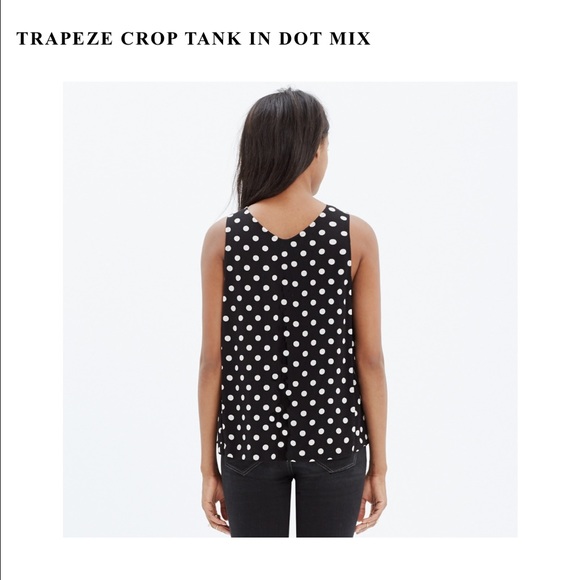 Madewell Trapeze Slightly Cropped Tank in Dot Mix - Picture 2 of 4