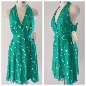 Nicole Miller emerald green dress