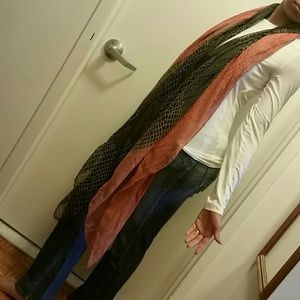 Orange and black scarf