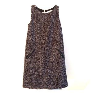 Ann Taylor LOFT black and white tweed dress