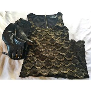 Black/gold dress by GUESS