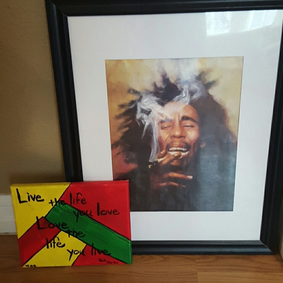Sale! 11X17 Bob Marley & small canvas 2 piece