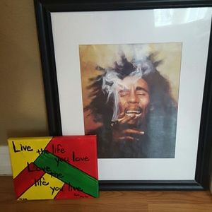 Sale! 11X17 Bob Marley & small canvas 2 piece