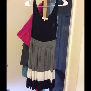 Black, grey, white dress