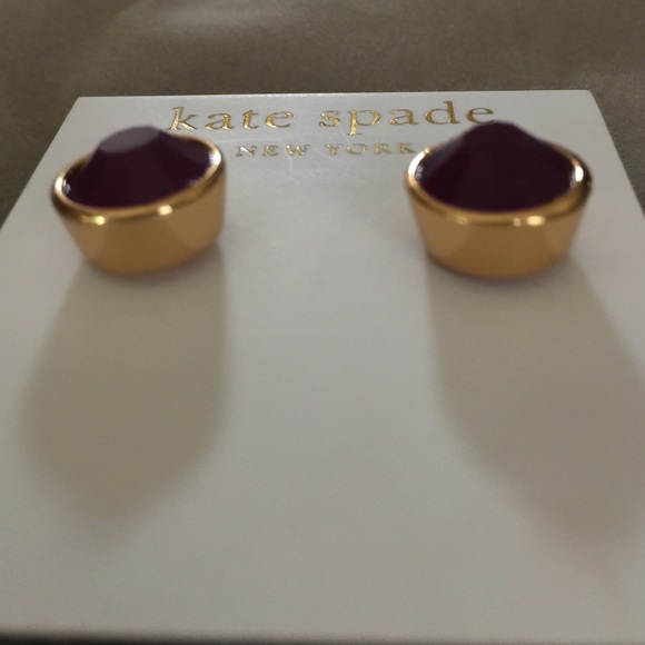 Kate spade purple pierced stud earrings Brand New - Picture 2 of 2