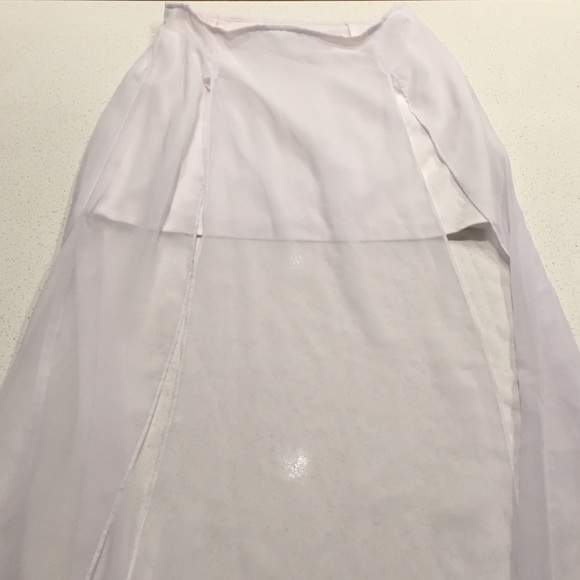 Mini Skirt with Sheer Lining to Floor