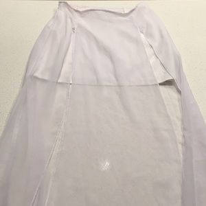 Mini Skirt with Sheer Lining to Floor