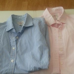 Bundle of long sleeve J Crew stripped dress shirts