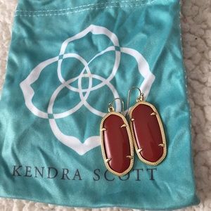 Kendra Scott Elle earrings in dark red