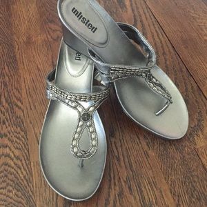 NWOT Unlisted wedge beaded shoes