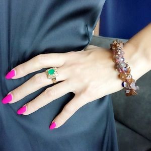 Gemstone stretch bracelet/hair tie $9.99