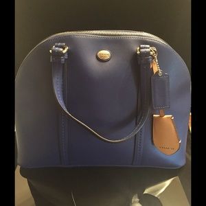 Coach Peyton Leather Cora Domed Satchel
