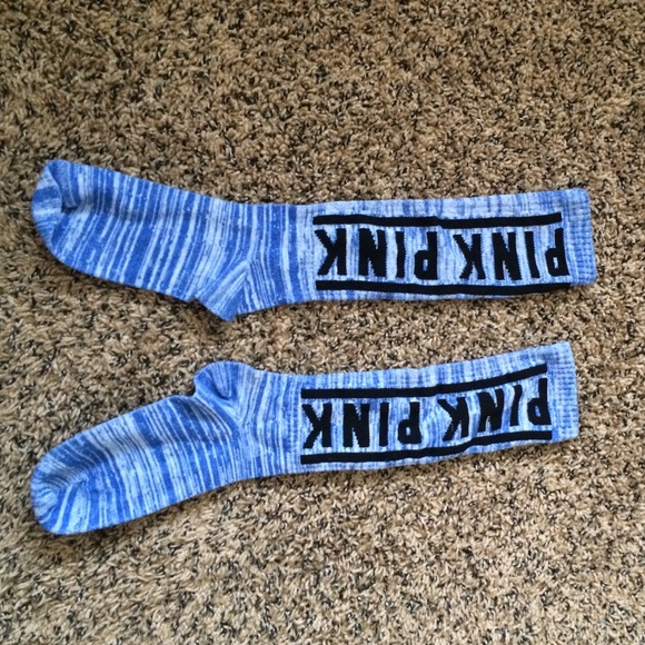 Pretty blue PINK socks NWOT