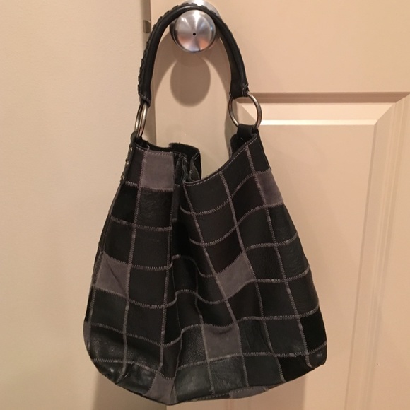 Lucky Brand leather patchwork hobo bag