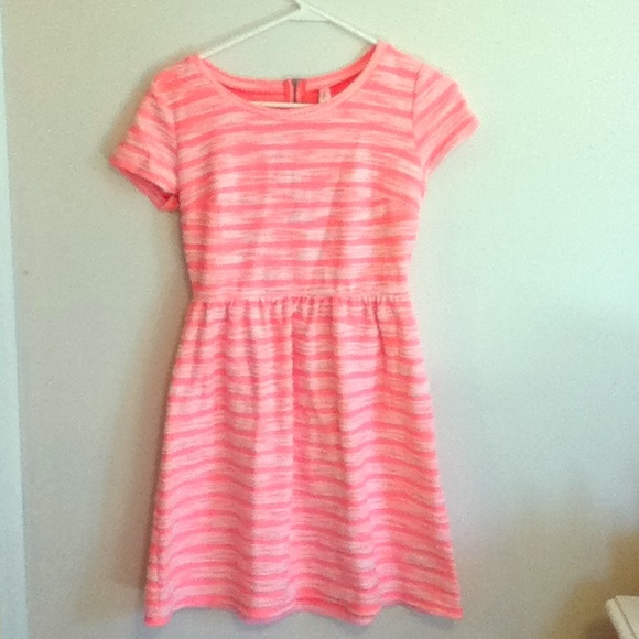 Neon pink skater dress from target