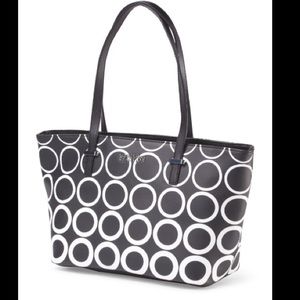 Kenneth Cole Reaction Black/White Circles Tote