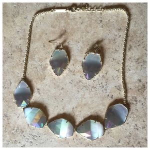 KS Connely necklace & Corley earrings iridescent