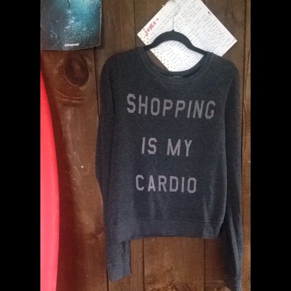 WILDFOX SHOPPING IS MY CARDIO SWEATER